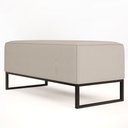 Ver imagem 7 de Puff Decorativo Para Sala de Estar Cléo W01 Base de Ferro 90 cm Linho Cru - Lyam Decor