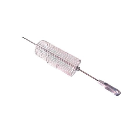 Grelha Cesto de Aço Inox para Assar Coração de Frango e Petiscos