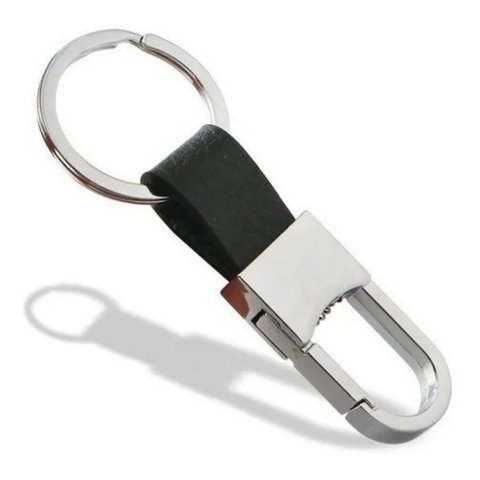 Chaveiro Masculino Couro Legitimo Mosquetao Carro Moto Luxo Refinado