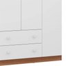 Guarda-Roupa Beca com 3 Portas 100% MDF Carvalho Avelã / Branco Premium - 4