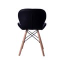 Ver imagem 5 de Kit 02 Cadeiras Estofada Jantar Charles Eames Eiffel Slim Wood Confort Preto