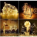 Ver imagem 5 de Kit Fio de Fada Micro Led Pilha 50 Lâmpadas Branco Quente Fixa 5 Metros 3 Unidades - Master Christma