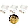 Kit Fio de Fada Micro Led Pilha 50 Lâmpadas Branco Quente Fixa 5 Metros 3 Unidades - Master Christma - 1