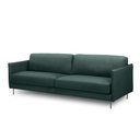 Ver imagem 2 de Sofá Decorativo Anthony 3 Lugares Sala de Estar 240cm Pés em Aço Couro Verde Musgo G88 - Gran Belo