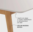 Ver imagem 3 de Mesa de Jantar Elegance Jcm Movelaria Cinamomo/off 1,80 M