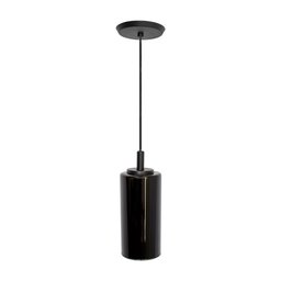 PENDENTE CILINDRO COM VIDRO PRETO - 1
