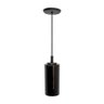PENDENTE CILINDRO COM VIDRO PRETO - 1