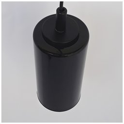 PENDENTE CILINDRO COM VIDRO PRETO - 3