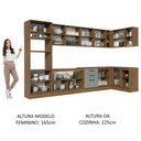 Ver imagem 6 de Armário de Cozinha Planejada de Canto 499cm Rustic/Cinza Agata Madesa 01