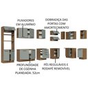 Ver imagem 5 de Armário de Cozinha Planejada de Canto 499cm Rustic/Cinza Agata Madesa 01