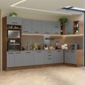 Armário de Cozinha Planejada de Canto 499cm Rustic/Cinza Agata Madesa 01 - 2