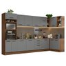 Armário de Cozinha Planejada de Canto 499cm Rustic/Cinza Agata Madesa 01 - 3