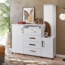 Ver imagem 6 de Cômoda de Madeira 4 Gavetas Branco Copacabana Lukaliam