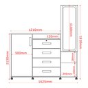 Ver imagem 5 de Cômoda de Madeira 4 Gavetas Branco Copacabana Lukaliam