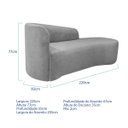 Ver imagem 3 de Kit Divã Recamier Orgânico França 220cm Lado Direito e 2 Poltronas Amore Linho