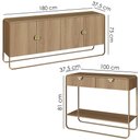 Ver imagem 4 de Balcao Buffet e Aparador 180 Cm Organica Artesano Hanover Dourado