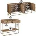 Ver imagem 7 de Balcao Buffet e Aparador 180 Cm Organica Artesano Hanover Dourado