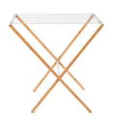 Varal Horizontal em Bambu com Hastes Metálicas - Simplo - 1