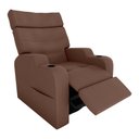 Ver imagem 2 de Poltrona Reclinável do Papaicom Porta Copos Porta Controle Toro Veludo Ferrugem Matrix