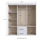 Ver imagem 4 de Guarda-Roupa Casal 6 Portas e 2 Gavetas Multimóveis CR35210 Branco
