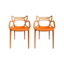 Ver imagem 1 de Kit 2 cadeiras Allegra Design Moderno em Polipropileno Empilhável – Para Sala, Cozinha e Escritório 