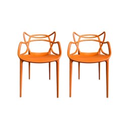 Kit 2 cadeiras Allegra Design Moderno em Polipropileno Empilhável – Para Sala, Cozinha e Escritório  - 1