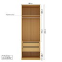 Ver imagem 4 de Guarda Roupa Planejado 2 Portas Lisas 80cm Samambaia CabeCasa MadeiraOriginals Marrom/Carvalho