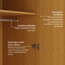 Ver mais imagens de Guarda Roupa Planejado 2 Portas Lisas 80cm Samambaia CabeCasa MadeiraOriginals Marrom/Carvalho