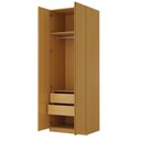 Ver imagem 5 de Guarda Roupa Planejado 2 Portas Lisas 80cm Samambaia CabeCasa MadeiraOriginals Marrom/Carvalho