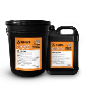 Kit Resina Epóxi e Endurecedor CR  960 UV+ de Alta Viscosidade e Baixa Espessura (10 kg + 4,5 kg)