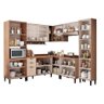 Cozinha Modulada Completa Alpha 8 Peças (3aéreos+3balcões+1paneleiro+1torrequente) C8p61 Freijo/ - 4