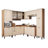 Cozinha Modulada Completa Alpha 8 Peças (3aéreos+3balcões+1paneleiro+1torrequente) C8p61 Freijo/ - 1