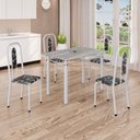 Ver imagem 1 de Conjunto de Mesa com 4 Cadeiras Lívia Branco/Preto