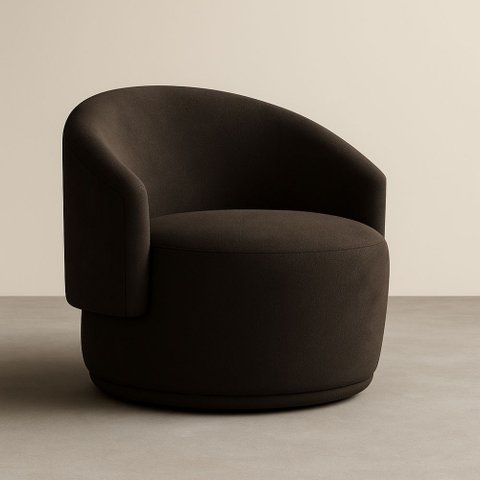 Poltrona Orgânica Oasis Bouclé Premium - Marrom