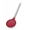 Ver imagem 1 de Escumadeira de Silicone Vinho Bordô com Cabo em Aço Inox Elite Premium 34cm