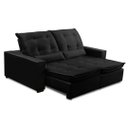 Ver imagem 1 de Sofa Retratil Reclinavel 2 Lugares 2,40m Atlantis Veludo Preto Lansofbr Lansof Brasil