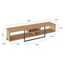Ver imagem 3 de Rack para TV até 75 Polegadas Industrial 180cm Element Marrom Mel