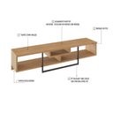 Ver imagem 4 de Rack para TV até 75 Polegadas Industrial 180cm Element Marrom Mel