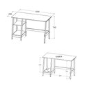 Ver imagem 6 de Mesa Escritório Escrivaninha Ditália MC-190 Preto