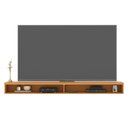 Ver imagem 4 de Rack Suspenso Sala Tv até 70 Polegadas Home Decoração Sala Quarto 2 Nichos Slim