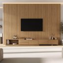 Ver imagem 1 de Rack Extensível com Painel TV 86 Polegadas 320x250cm Aruá CabeCasa MadeiraOriginals Marrom