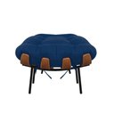 Ver imagem 7 de Poltrona Costela com Puff Suede Azul Marinho - Vallisa Decor