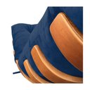 Ver imagem 4 de Poltrona Costela com Puff Suede Azul Marinho - Vallisa Decor