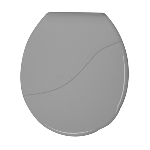 Assento Tampa para Vaso Sanitário Oval Bellart Almofadado Slim Cinza Claro Durín