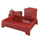 Ver imagem 1 de Kit Cozinha 4 Peças Escorredor Lixeira Porta Talher Dispenser - Stolf