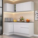 Ver imagem 3 de Armário de Cozinha Compacta de Canto com Rodapé Veneza Multimóveis V2092 Branco
