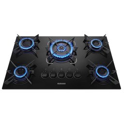 Cooktop Itatiaia Electra 5 Bocas Com Tripla Chama Mesa de Vidro e Acendimento Superautomático Preto - 1