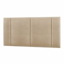Ver imagem 2 de Cabeceira Painel Cama Box Casal Padrão Siri 140cm com Led Linho Bege - Desk Design