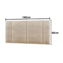 Ver imagem 4 de Cabeceira Painel Cama Box Casal Padrão Siri 140cm com Led Linho Bege - Desk Design