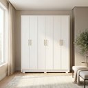 Ver imagem 5 de Guarda-Roupa Casal 6 Portas 2 Gavetas 100% MDF Malta Off White/Nevaska